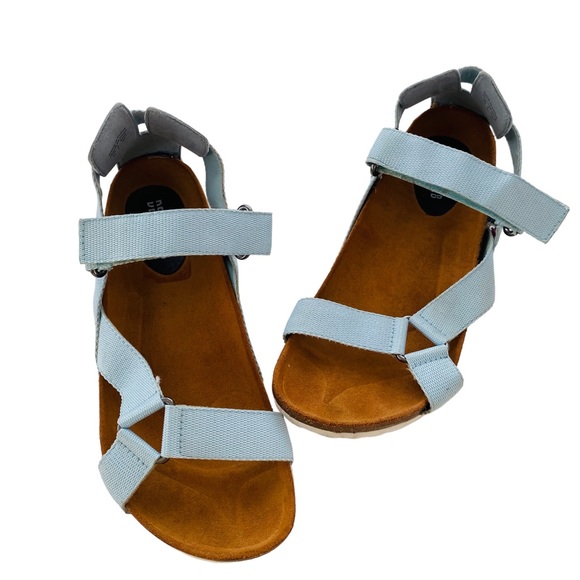 Design Lab Lord & Taylor Blue Velcro Strap Closure Comfort Sandal Size 11 - Picture 10 of 10